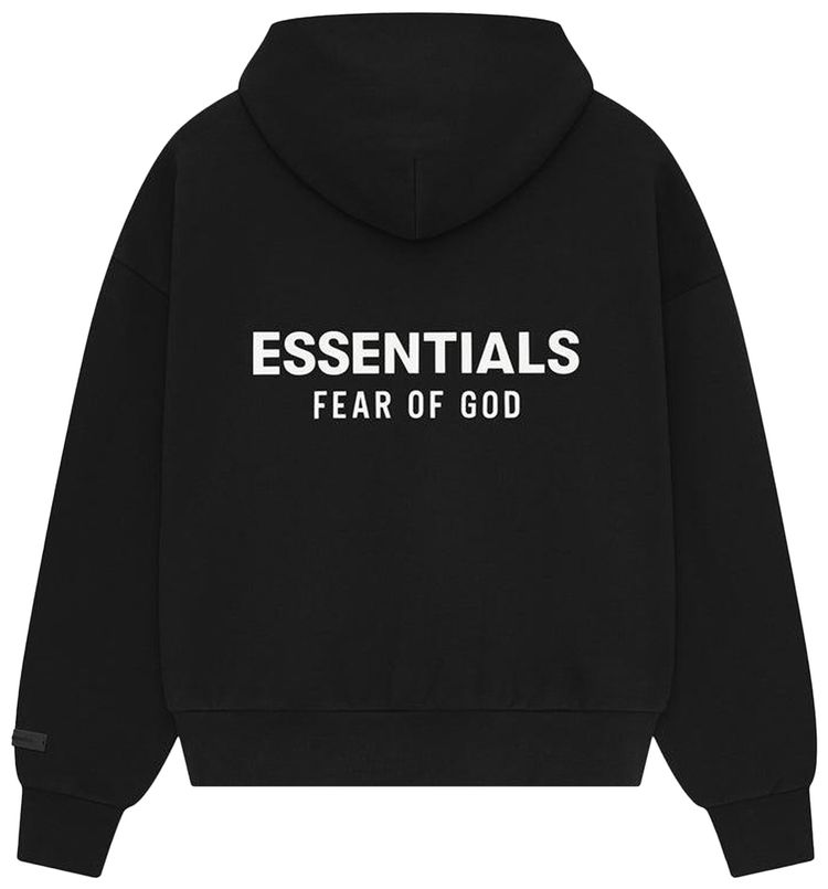 Fear of God Essentials Classic Fit Fleece Hoodie Jet Black